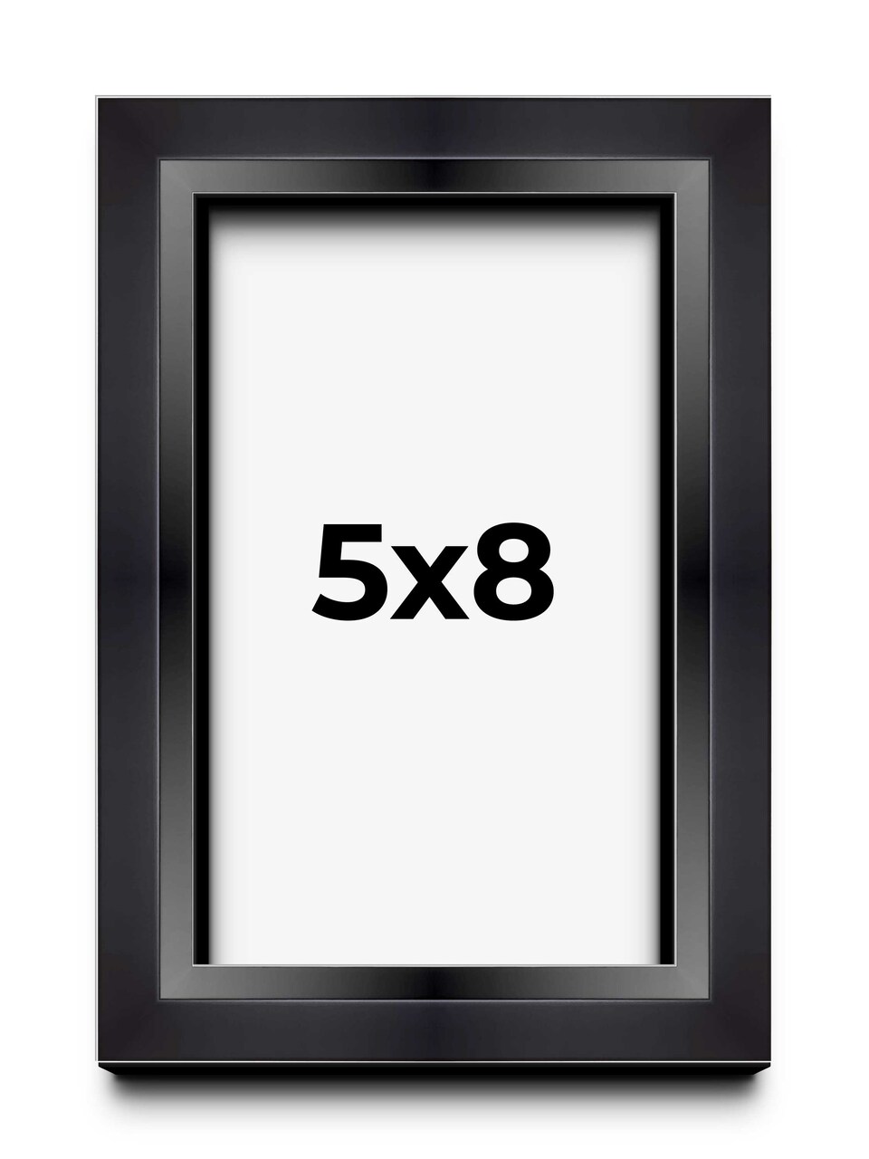 Photo Size Minimalist Shadow Box Black Picture Frame - UV Acrylic, Backing, Hanging Hardware